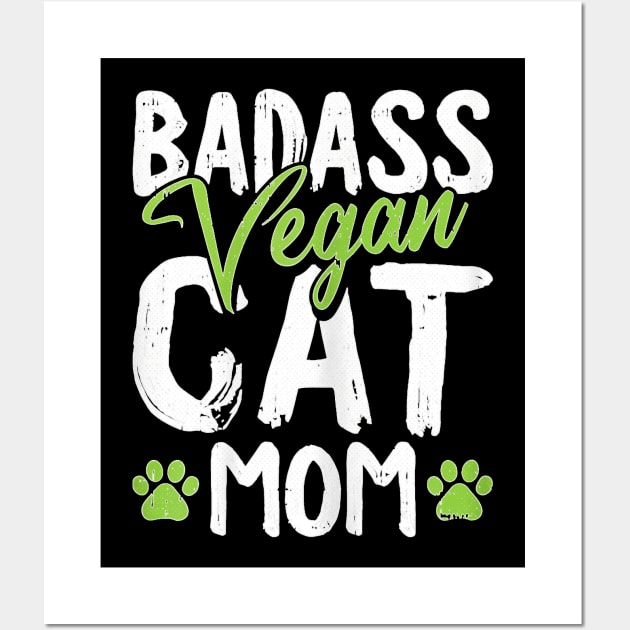 Egan Cat Mom Mothers Day Badass Mama Paw Print Kitten Lover Wall Art by Mum and dogs